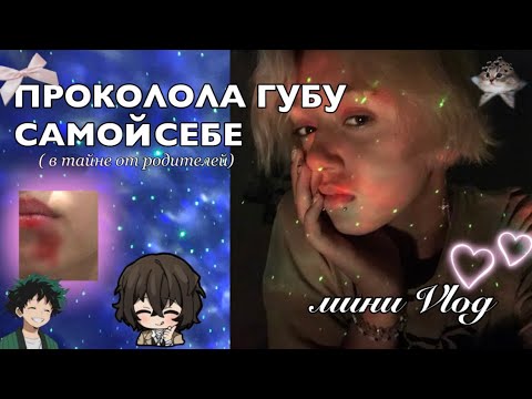 Видео: VLOG |ПРОКОЛОЛА СЕБЕ ГУБУ|реакция родителей| заставили снять сережки???