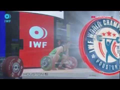 Видео: Тяжелая атлетика. Чемпионат Мира 2015 г. Мужчины до 77 кг.