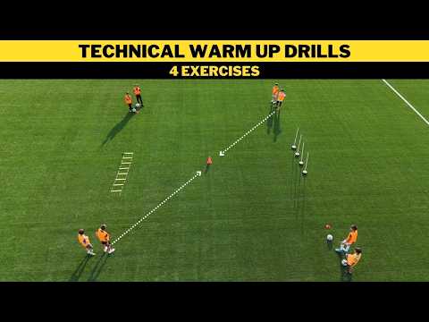 Видео: Техническое упражнение на передачу | 4 упражнения | Футбольная тренировка U10 U11 U12