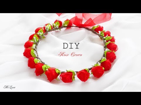 Видео: ORGANZA FLOWERS / ВЕНОК ИЗ РОЗ, МК / DIY ORGANZA ROSE CROWN
