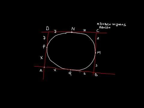 Видео: Математика 8 клас. Четириъгълник описан около окръжност