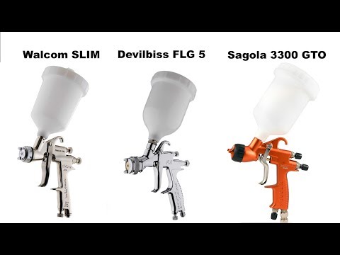 Видео: Тест бюджетных Walcom SLIM Devilbiss FLG 5 Sagola 3300