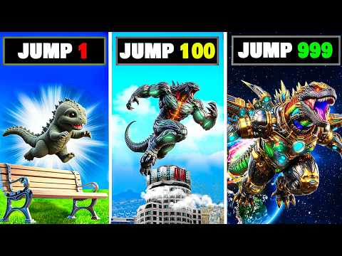 Видео: ГОДЗИЛЛА улучшается с каждым прыжком в GTA 5