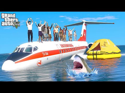 Видео: АВАРИЙНАЯ ПОСАДКА В ОКЕАНЕ! ЛЮДИ В ЛОВУШКЕ! АВИАКАТАСТРОФА в GTA 5 Моды!