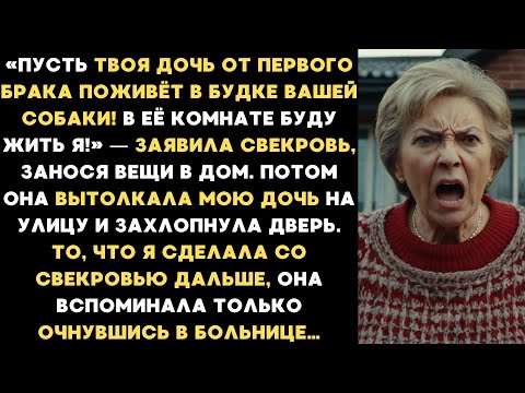 Видео: Пусть твоя дочь от первого брака живёт в будке собаки, в её комнате буду жить я! — заявила свекровь…