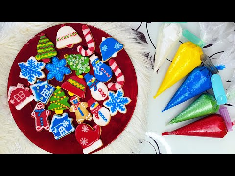 Видео: Перфектен Роял Айсинг за декорация на коледни сладки | Royal Icing for Decorating | Белковая глазурь
