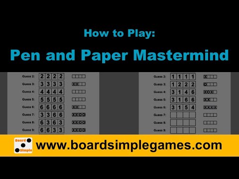 Видео: Как играть — Pen and Paper Mastermind