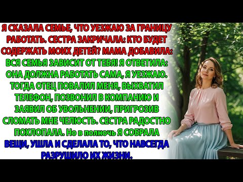 Видео: Я сообщила всей семье, что уезжаю за границу ради новой работы, и именно тогда моя сестра сорвалась…