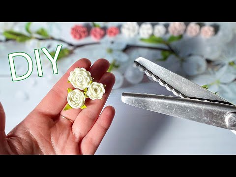 Видео: 3 варианта / Розочки из фоамирана С помощью Ножниц зигзаг "Волна" / DIY Rose Flower Foam Paper
