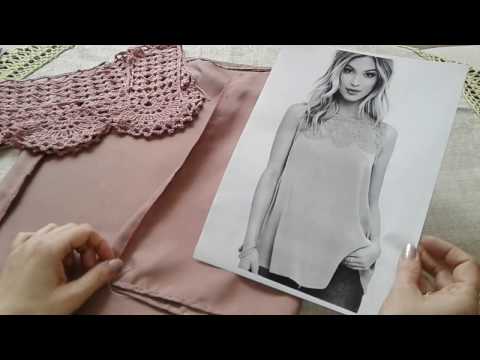 Видео: Топ - блуза. Вязание + ткань. Часть 2.