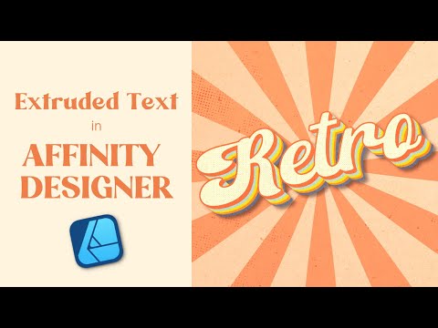 Видео: Учебное пособие по Affinity Designer: Выдавленный текст в ретро-иллюстрации | Основы графического...