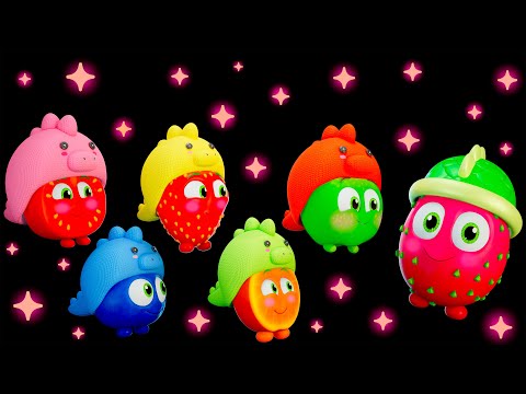 Видео: 🌟 Веселые фрукты для сенсорного восприятия | Песня о пяти маленьких динозавриках и многое другое ...