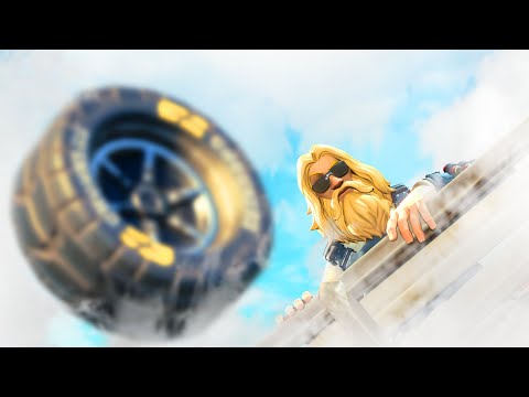 Видео: СКАЙБАЗА в Фортнайт, но используя новые колёса от машин 🚗