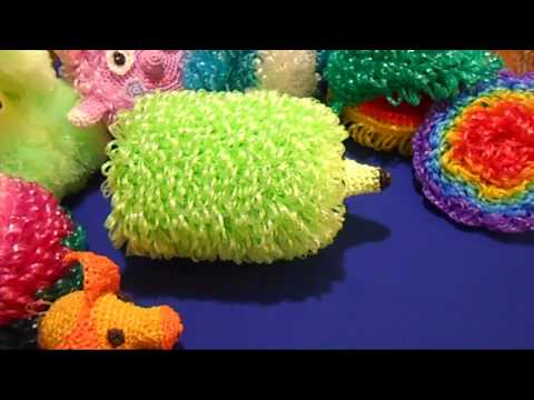 Видео: Ёжик крючком для начинающих / Мастер класс / Мочалка