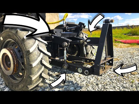 Видео: Обзор самодельной задней навески на мини трактор переломка