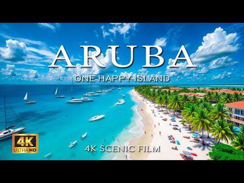 Видео: [4K] Побег с острова Аруба 2025 🏝️ Карибский рай с высоты птичьего полета и тихий хаус 🌊