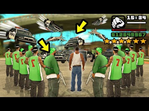 Видео: ЧТО БУДЕТ ЕСЛИ ПОЛИЦИЯ НАПАДЁТ НА ГРУВ СТРИТ В GTA SAN ANDREAS