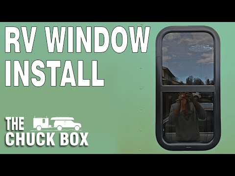 Видео: Установка ОКНА для автодома в переоборудованный грузовой прицеп-кемпер!