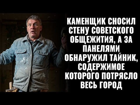 Видео: Каменщик сносил стену общежития, а за панелями увидел тайник содержимое которого потрясло весь город