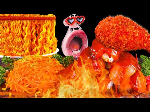 Видео: Не могу остановиться, не остановлюсь: острая жара на весь день! 🔥 ASMR Mukbang Eating Show :)