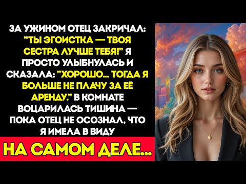 Видео: Он сказал, что я эгоистка, не такая, как моя сестра — мои слова заставили весь стол замолчать
