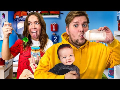 Видео: 24 Часа только ДЕТСКОЕ ПИТАНИЕ Челлендж! Целый День ЕМ только детскую еду !!
