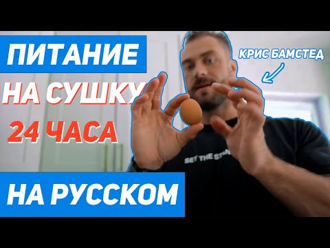 Видео: ПИТАНИЕ КРИСА БАМСТЕДА НА СУШКУ! День из его жизни. На русском!