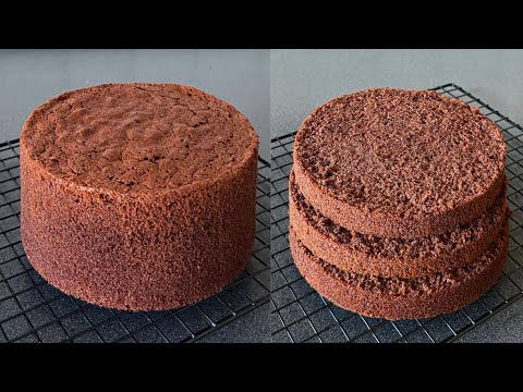Видео: Шифоновый ШОКОЛАДНЫЙ БИСКВИТ 🍫⭐️ мягкий, нежный, с бархатистой текстурой!