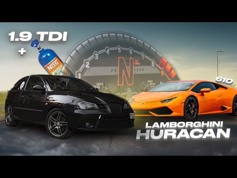Видео: VAG 1.9TDI +NOS против Lamborghini Huracan LP610 . ТАКОГО ЮТУБ НЕ ВИДЕЛ !