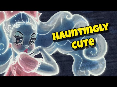 Видео: Рисуем привидение в стиле пин-ап и её очаровательную собачку 👻🐩