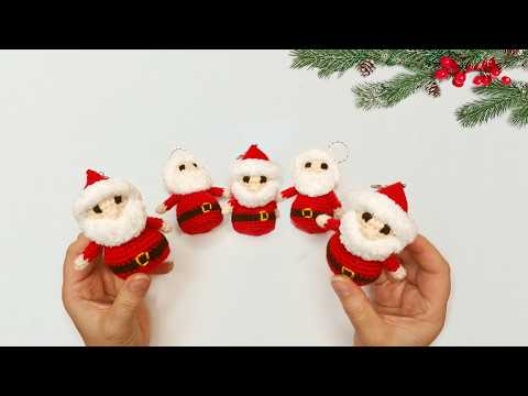 Видео: 🎄Потрясающее руководство по вязанию Брелка Санта-Клауса крючком!🎄