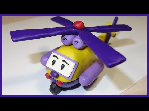 Видео: Лепим Робокара Керри из пластилина. 로보카 폴리 Robocar Poli. Вертолет.