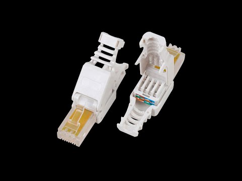 Видео: Заделка полевого разъема 8P8C cat.5e