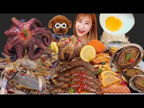 Видео: Perfect Dish🦀 Соя соусового маринованного краба, кремба, абалон, салмон, осьминовый мукбанг