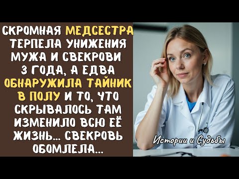 Видео: МЕДСЕСТРА терпела унижения мужа и свекрови 3 года, а едва обнаружила ТАЙНИК в полу, замерла...
