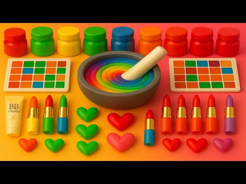 Видео: ASMR DIY слайм видео 🌈 Радужный облачный слайм с косметикой, тенями, уходом и блёстками