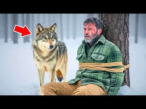 Видео: Волк находит фотографа ПРИВЯЗАННОГО к дереву — ПОСТУПОК волка шокировал!