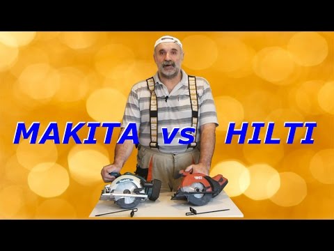 Видео: Аккумуляторные циркулярные пилы/Makita BSS 610 vs Hilti SCM 22-a