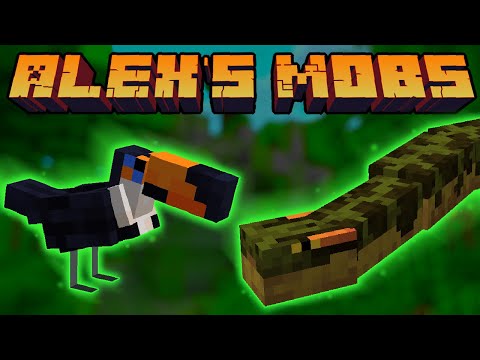 Видео: ALEX'S MOBS АНАКОНДА, МУРАВЬЕД, ТУКАН, ГРИВАСТЫЙ ВОЛК - ГАЙД ОБЗОР МОДА НА МАЙНКРАФТ ОБНОВЛЕНИЕ 1.14