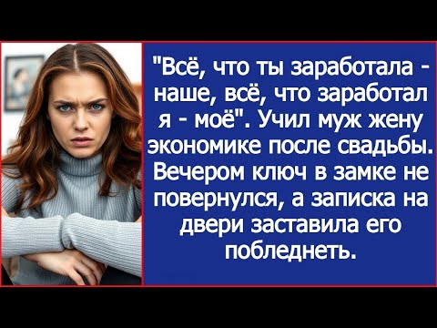 Видео: Всё, что ты заработала   наше, всё, что заработал я   моё   Учил муж жену экономике после свадьбы
