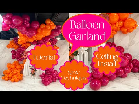 Видео: Учебное пособие по гирлянде из воздушных шаров | Установка на потолок | Новые техники | Как сдела...