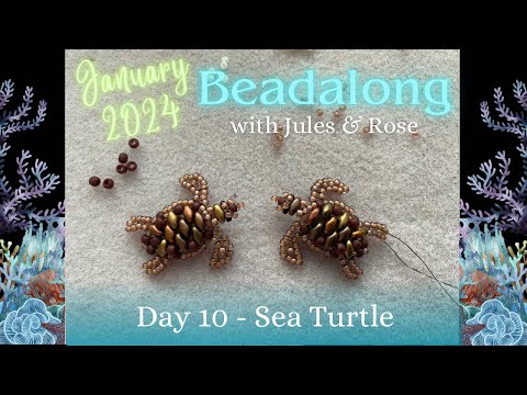 Видео: День 10: Морская черепаха из бисера | Мастер-класс по бисероплетению серёг, подвесок и кулонов в ...