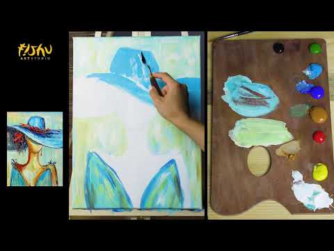 Видео: Как да нарисуваме женска фигура / How to painting woman with hat