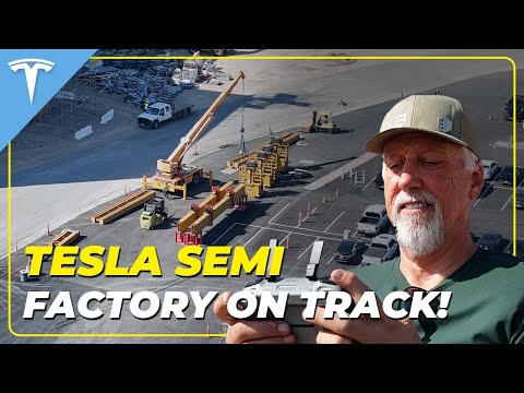 Видео: Tesla Semi! Крупносерийный завод на пути к 4-му этапу 2026 года