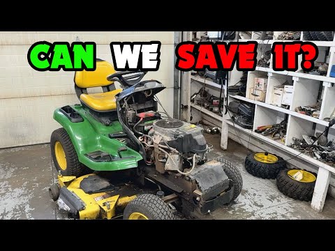 Видео: В этой газонокосилке John Deer X320 было очень мало масла. Можно ли её спасти?