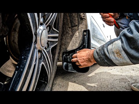 Видео: Установка брызговиков на  Skoda Octavia a5