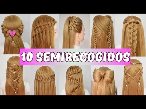 Видео: 10 Semirecogidos: легкие и быстрые прически с косами на все случаи жизни