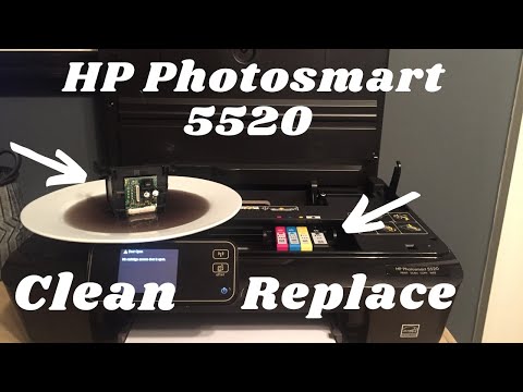 Видео: Очистка/замена печатающей головки HP Photosmart 5520
