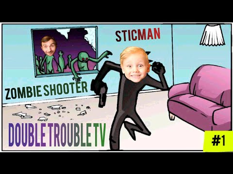 Видео: Играем с Папой в Stickman Zombie Shooter (Стикман)