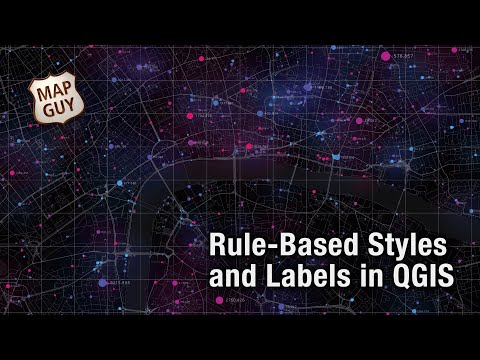 Видео: Использование стилей и меток на основе правил в QGIS